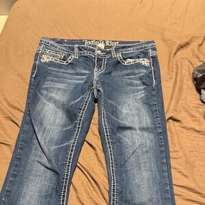 Antique Rivet Women's Dark Blue Boot Cut Jeans